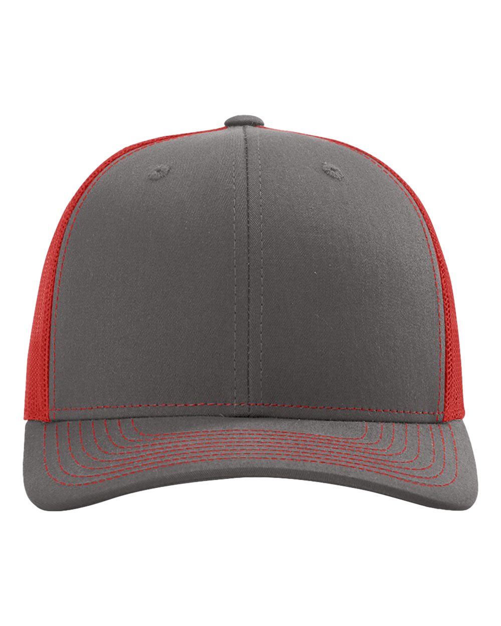 Snapback Trucker Cap – 112 – Charcoal/ Red