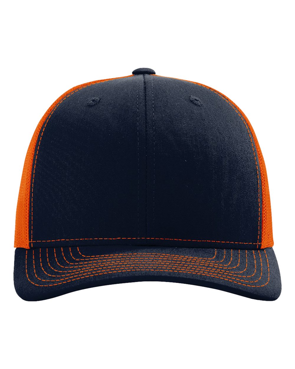 Snapback Trucker Cap – 112 – Navy/ Orange