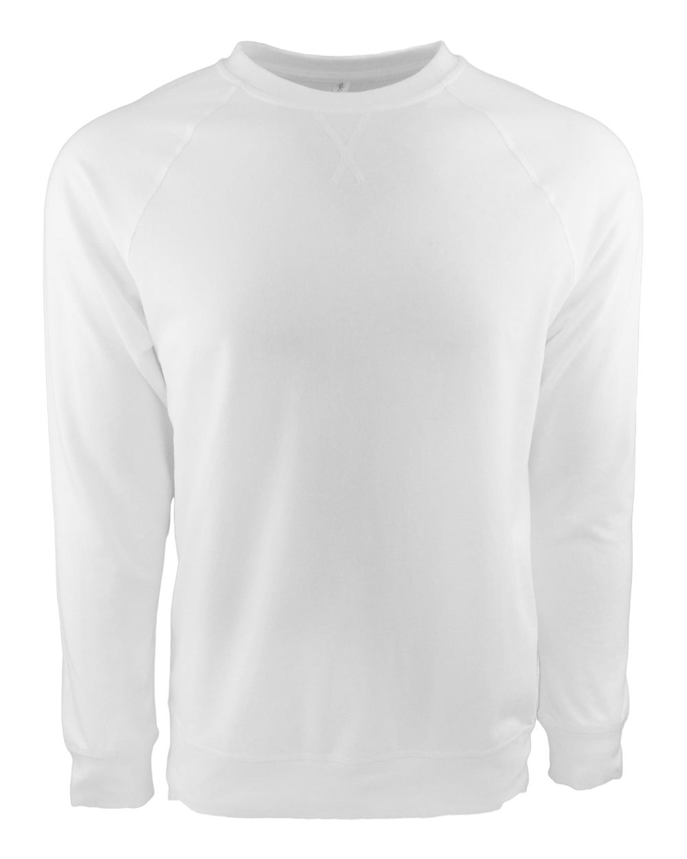 Unisex Laguna Raglan Crewneck Sweatshirt – 9000 – White