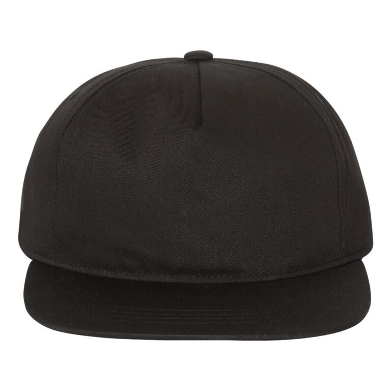 Lightly-Structured Five-Panel Snapback Cap – 6502