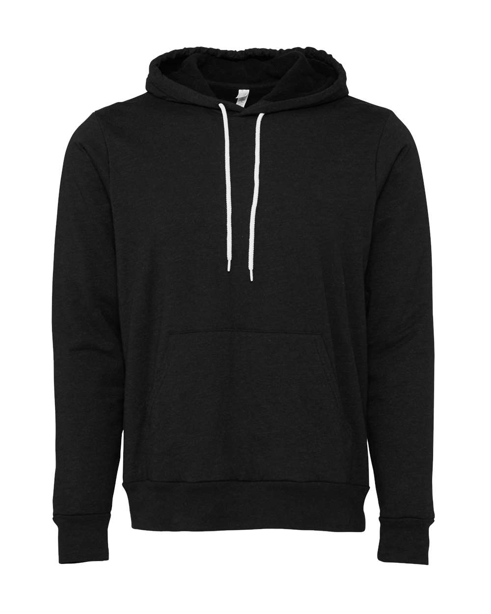 Unisex Sponge Fleece Hoodie Sweatshirt – 3719 – Black Heather