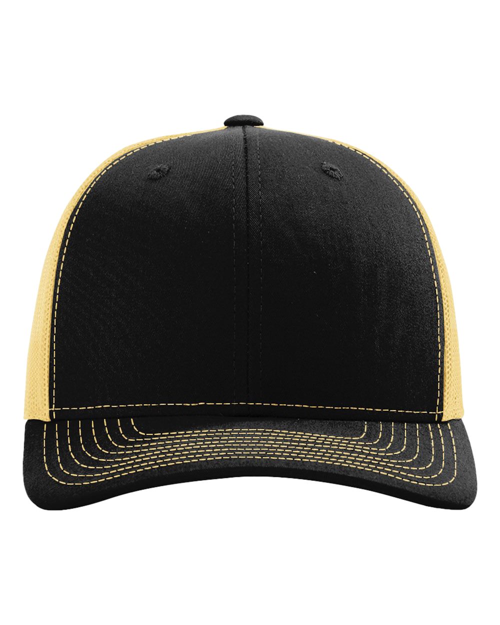 Snapback Trucker Cap – 112 – Black/ Vegas Gold