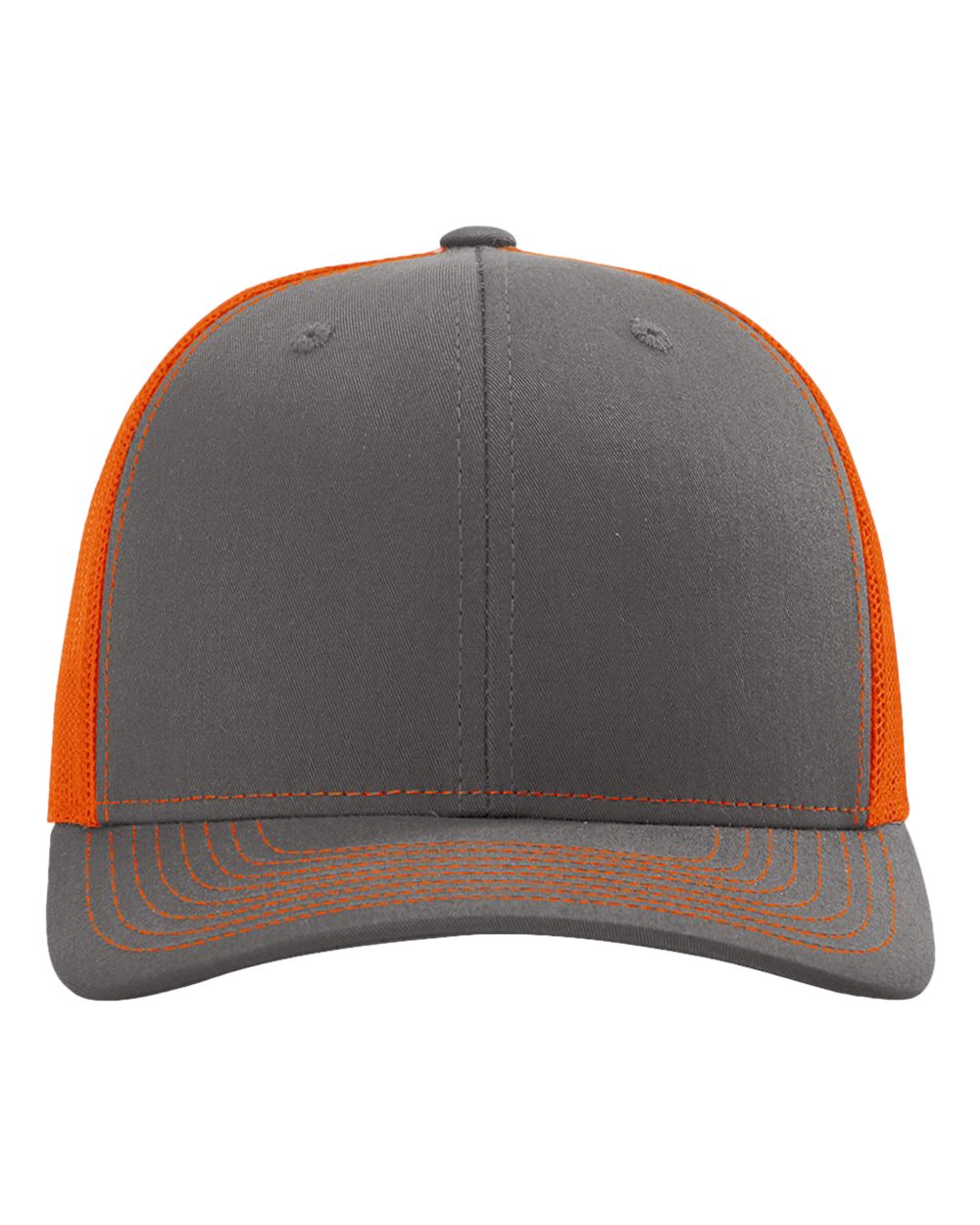 Snapback Trucker Cap – 112 – Charcoal/ Orange