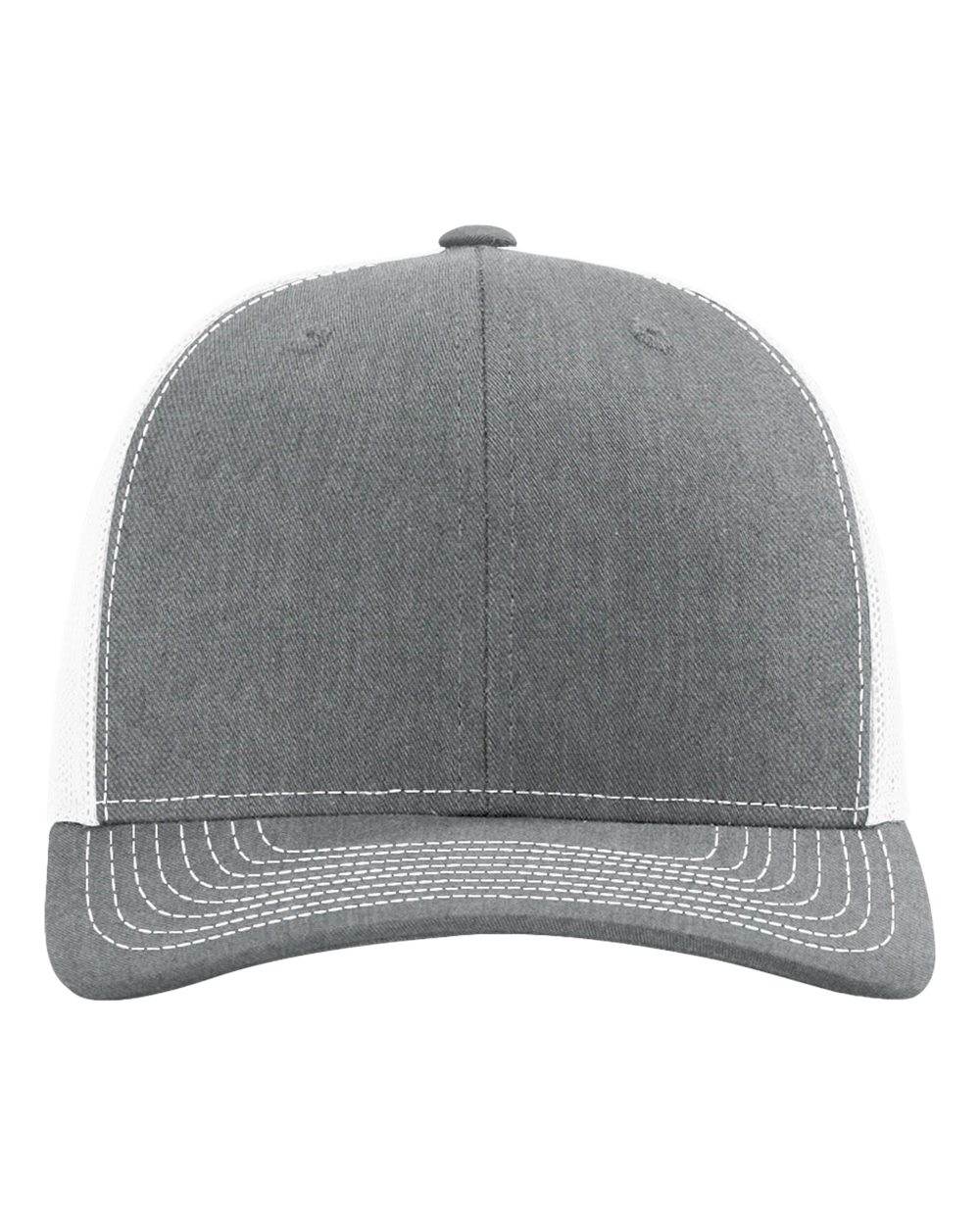 Snapback Trucker Cap – 112 – Heather Grey/ White