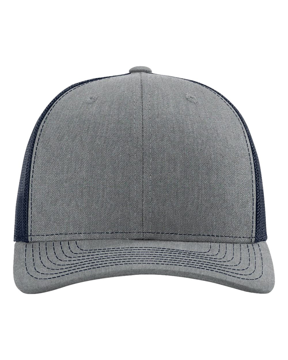 Snapback Trucker Cap – 112 – Heather Grey/ Navy