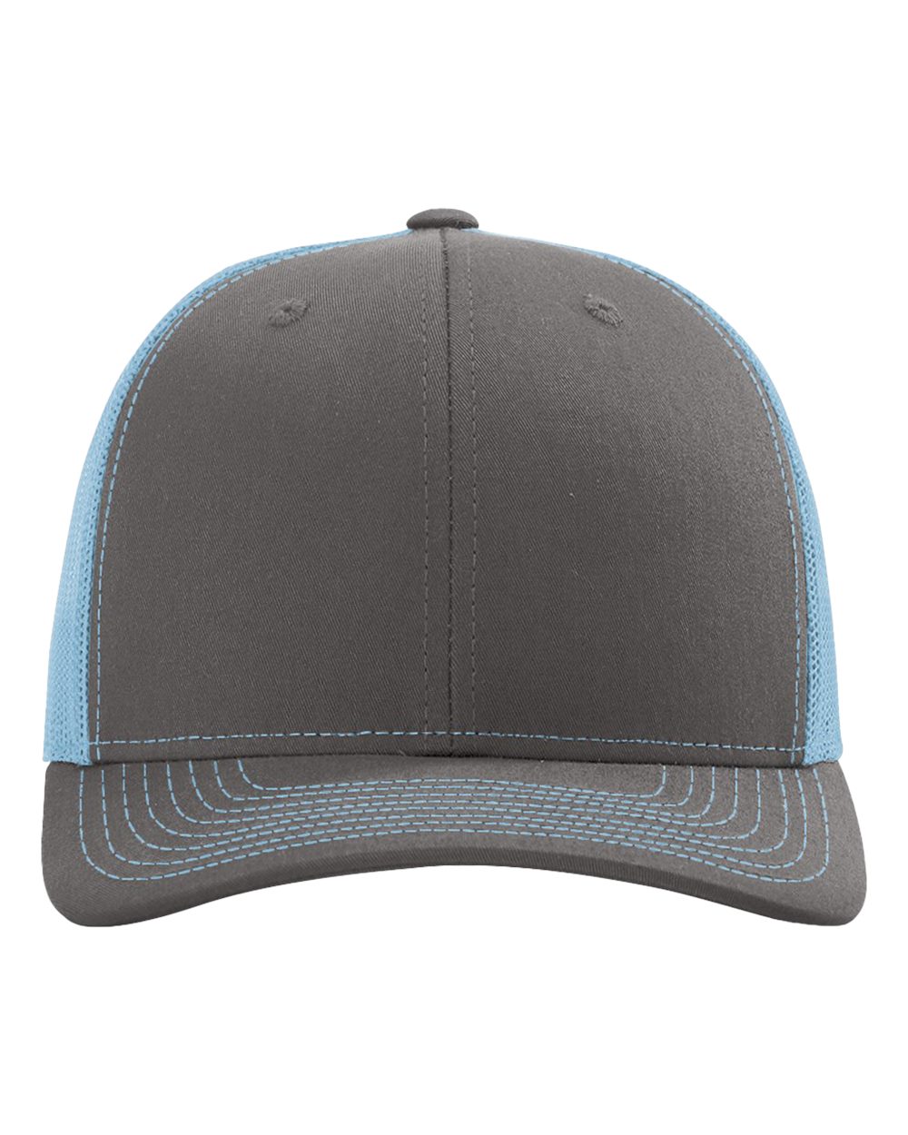 Snapback Trucker Cap – 112 – Charcoal/ Columbia Blue