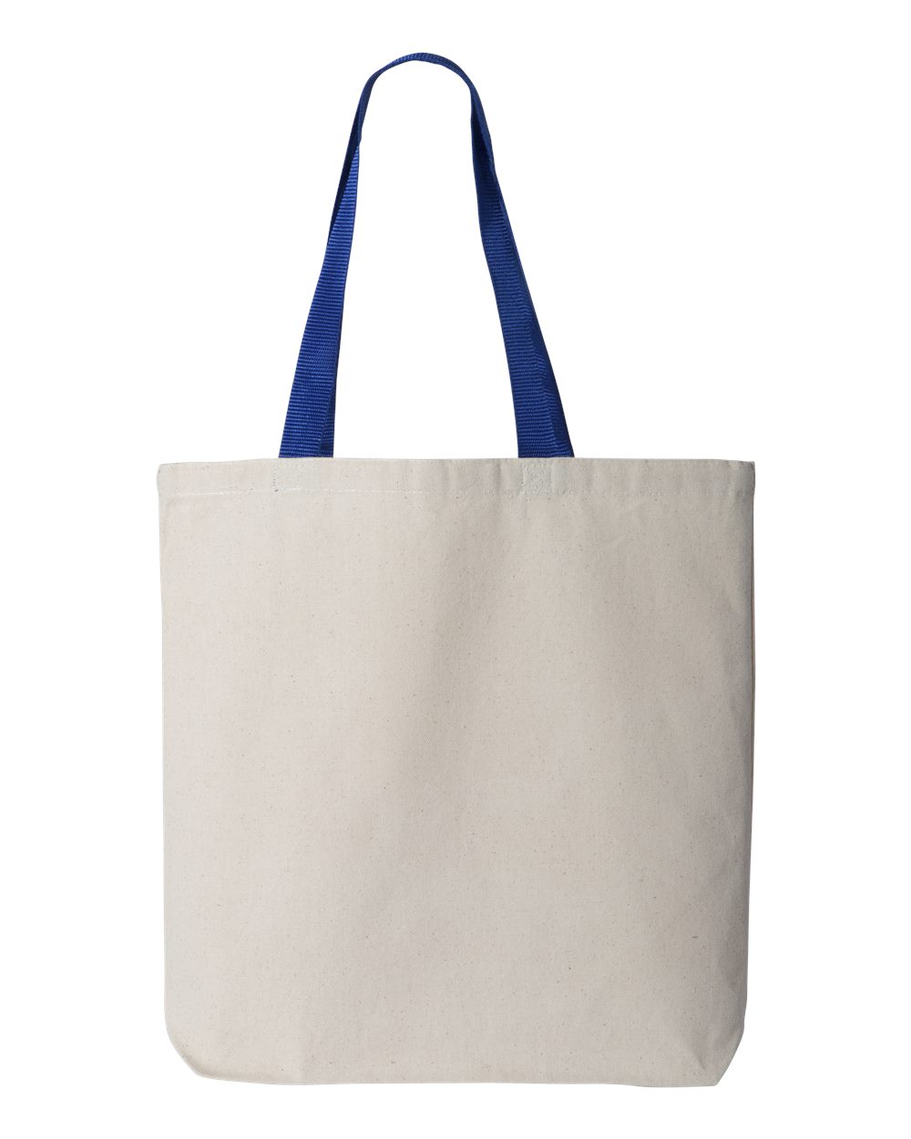 11L Canvas Tote with Contrast-Color Handles – Q4400 – Natural/ Royal