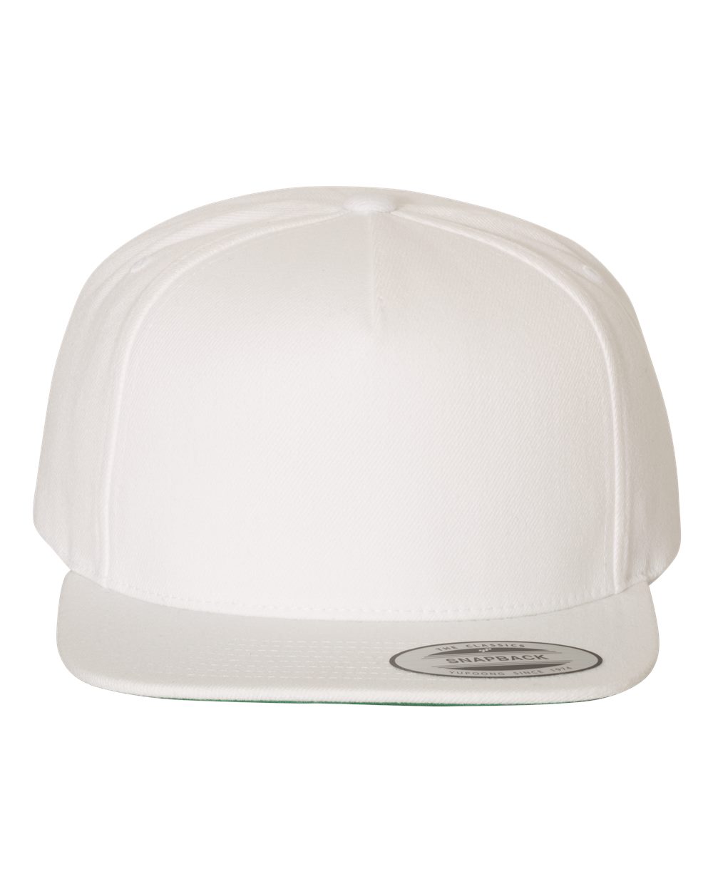 Premium Five-Panel Snapback Cap – 5089M – White