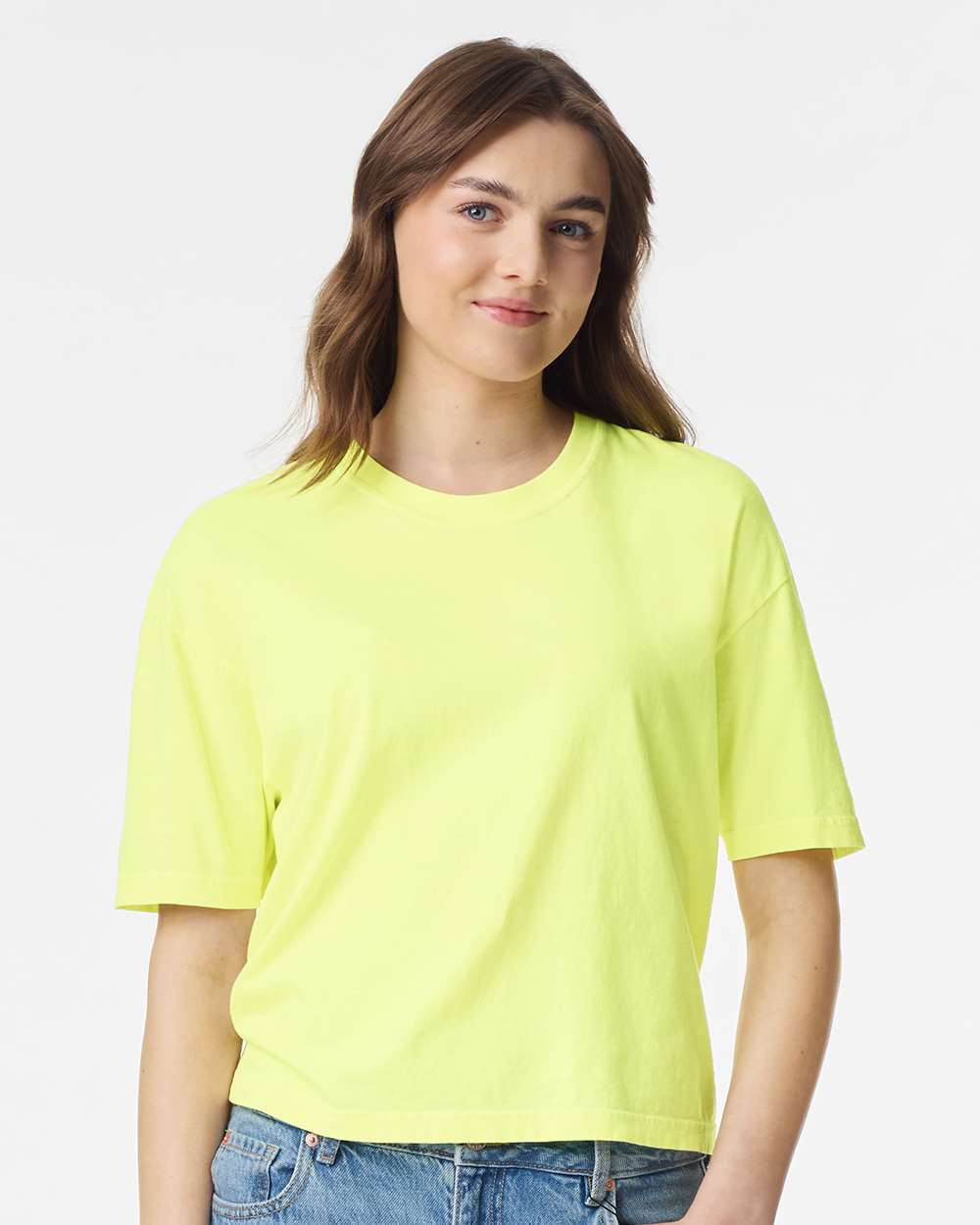 Women's Garment-Dyed Heavyweight Boxy T-Shirt – 3023CL – Neon Lemon