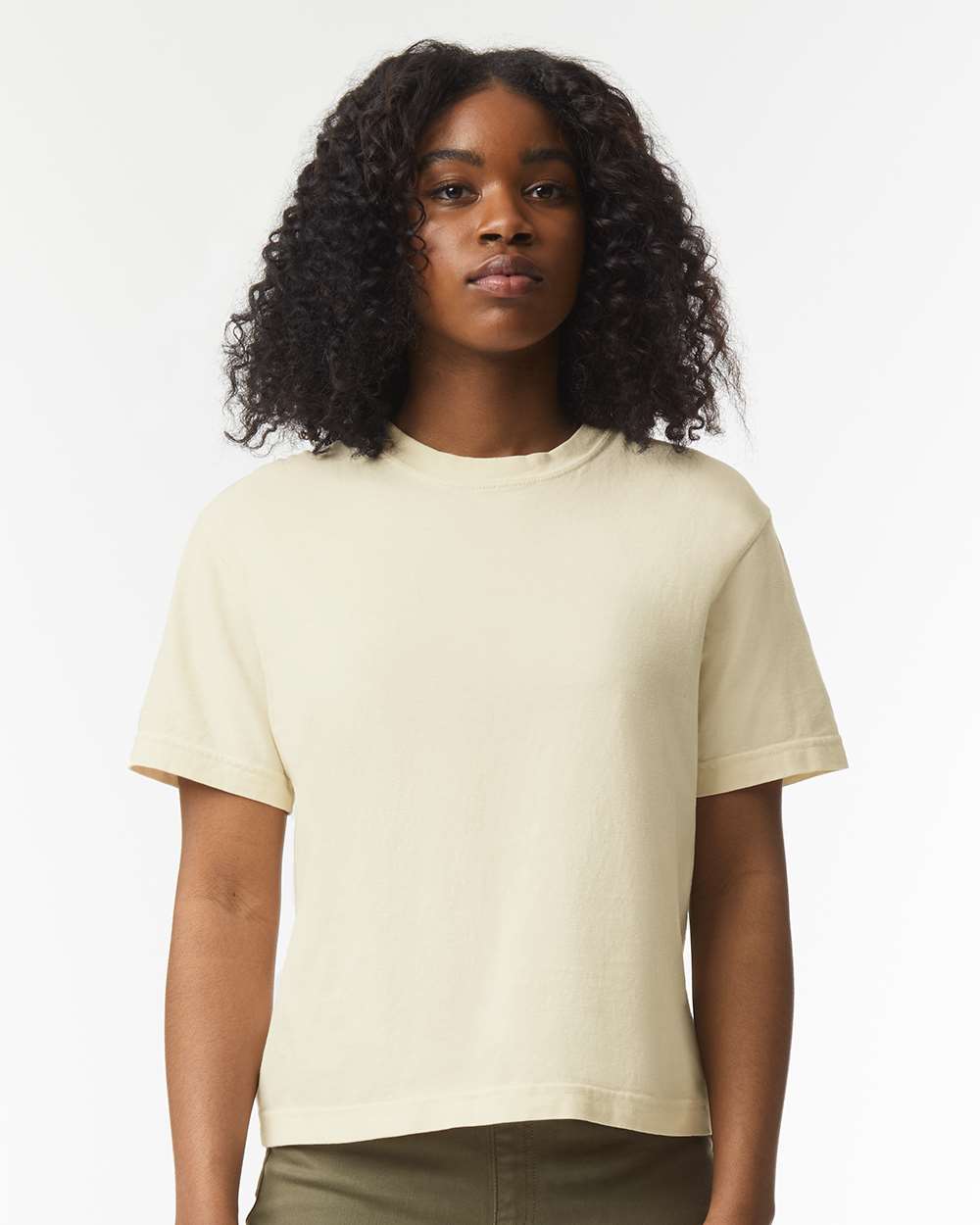 Women's Garment-Dyed Heavyweight Boxy T-Shirt – 3023CL – Ivory