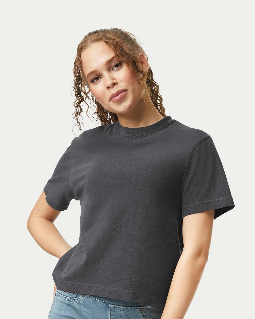 Women's Garment-Dyed Heavyweight Boxy T-Shirt – 3023CL – Pepper