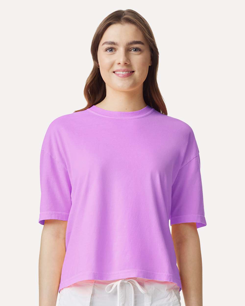 Women's Garment-Dyed Heavyweight Boxy T-Shirt – 3023CL – Neon Violet