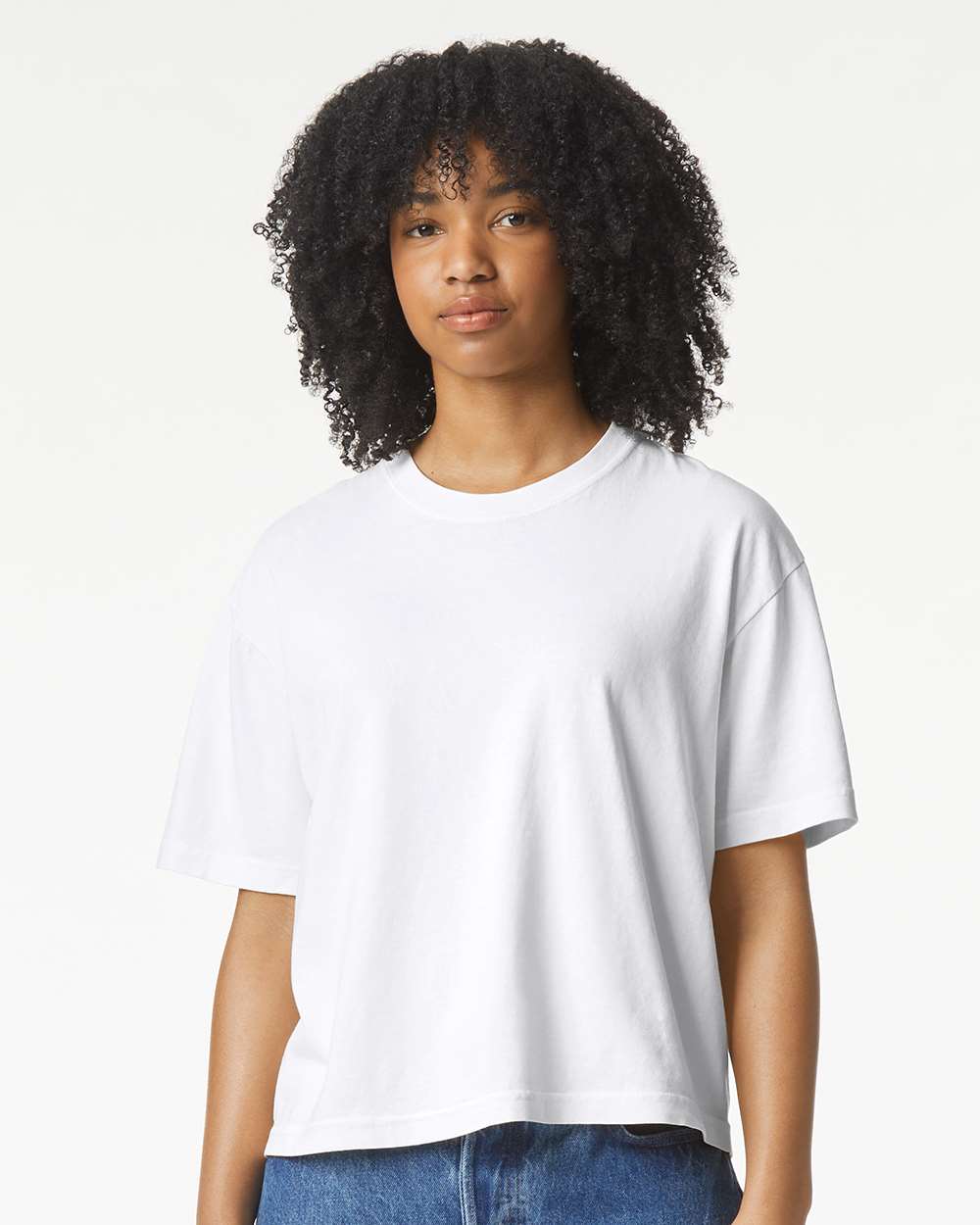 Women's Garment-Dyed Heavyweight Boxy T-Shirt – 3023CL – White