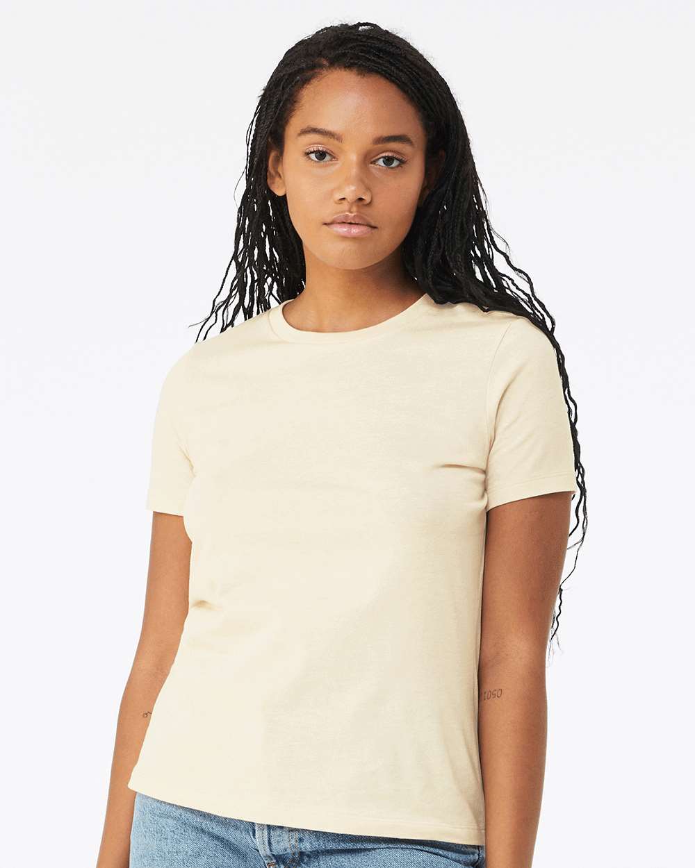 Women’s Relaxed Jersey Tee – 6400 – Natural