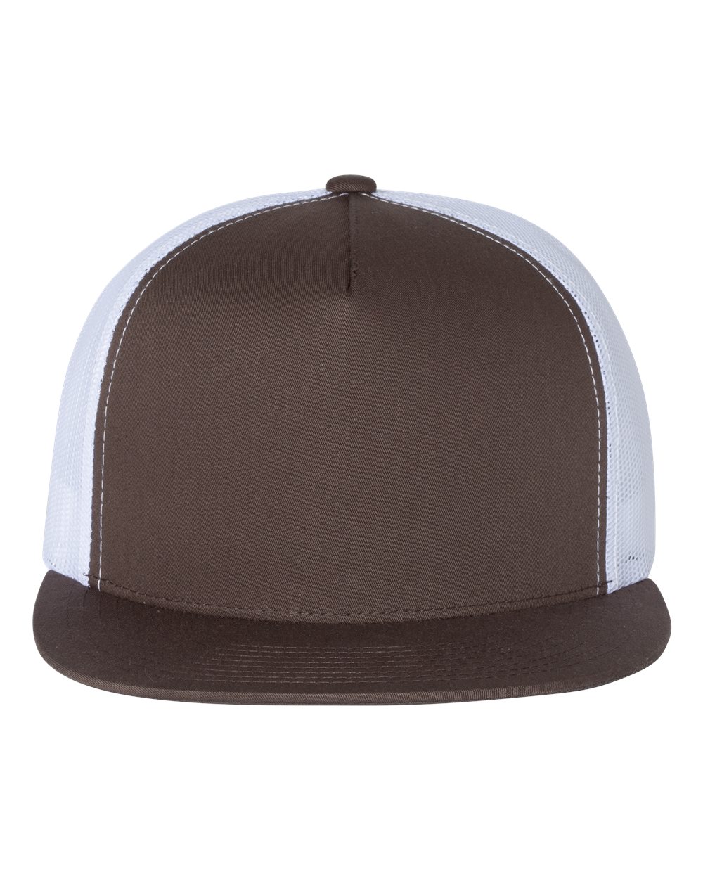 Classic Five-Panel Trucker Cap – 6006 – Brown/ White