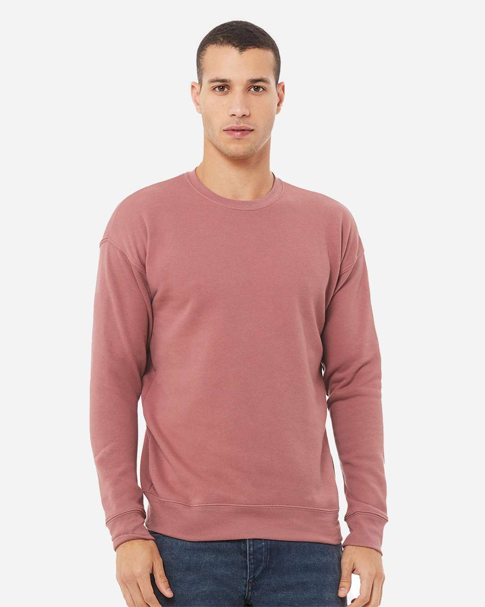 Unisex Sponge Fleece Drop Shoulder Crewneck Sweatshirt – 3945 – Mauve