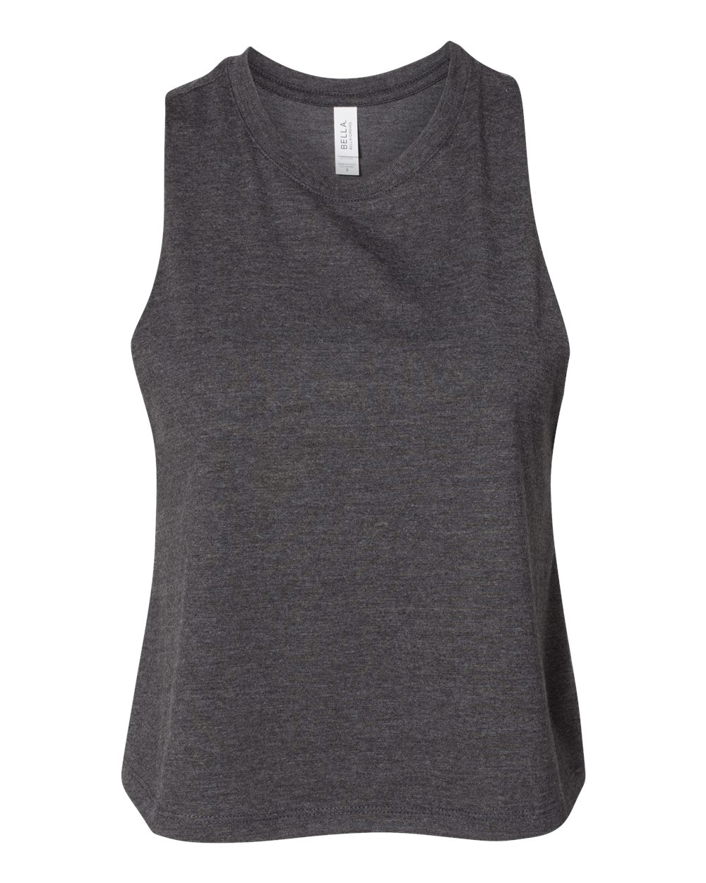 Women's Racerback Crop Tank – 6682 – Dark Grey Heather