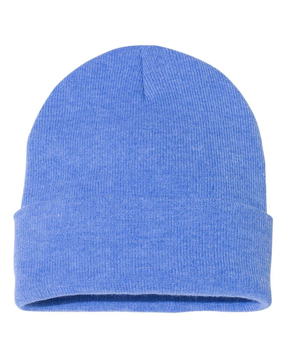 12" Solid Cuffed Beanie – SP12 – Heather Royal
