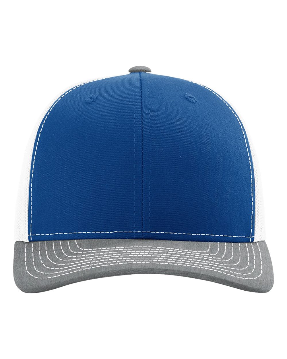 Snapback Trucker Cap – 112 – Royal/ White/ Heather Grey