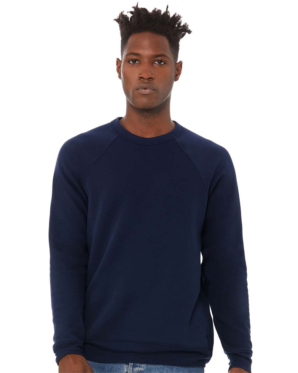 Unisex Sponge Fleece Raglan Crewneck Sweatshirt – 3901 – Navy