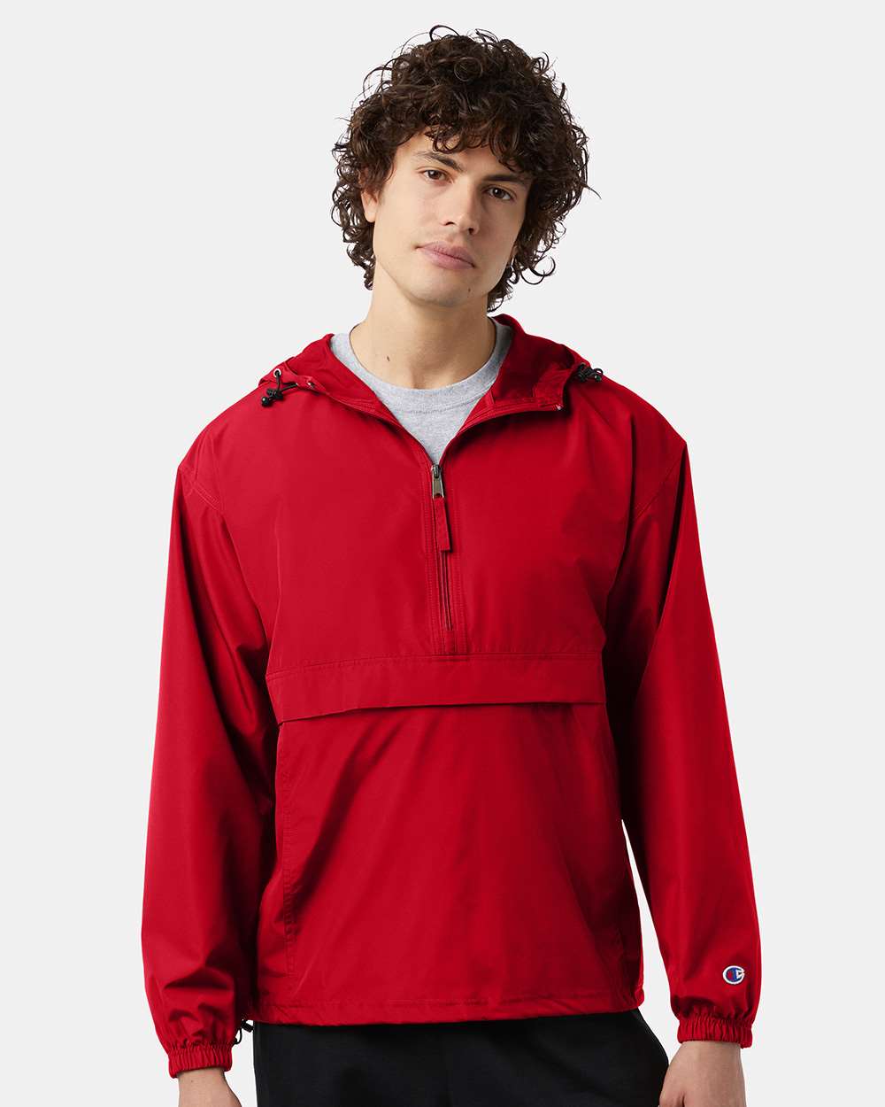 Unisex Packable Anorak Jacket – CO200 – Scarlet