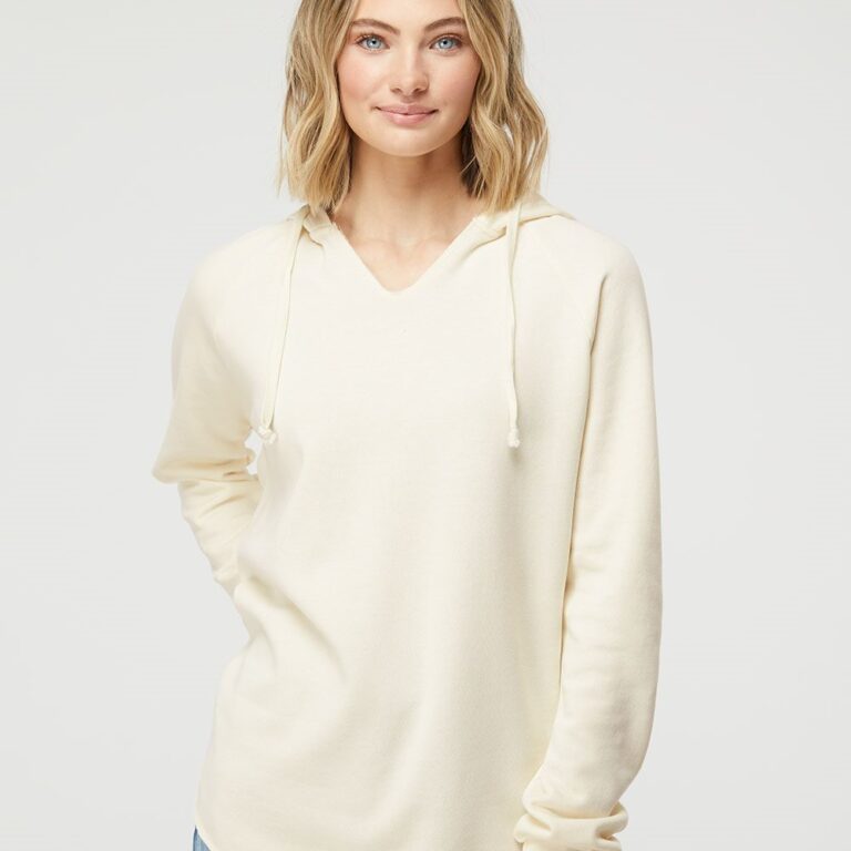 Women’s Lightweight California Wave Wash Hooded Sweatshirt – PRM2500