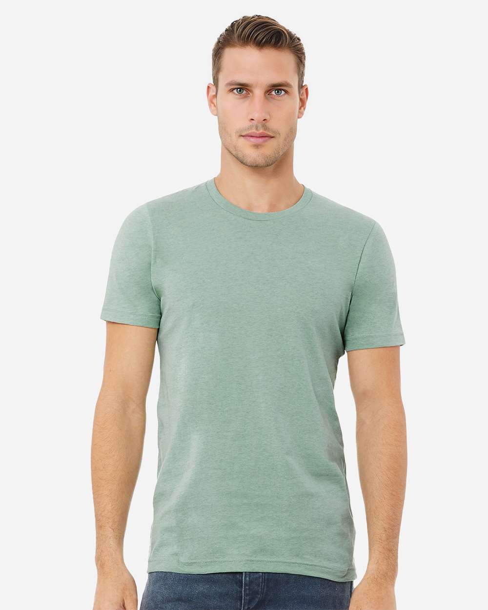 CVC Jersey Tee – 3001CVC – Heather Prism Dusty Blue