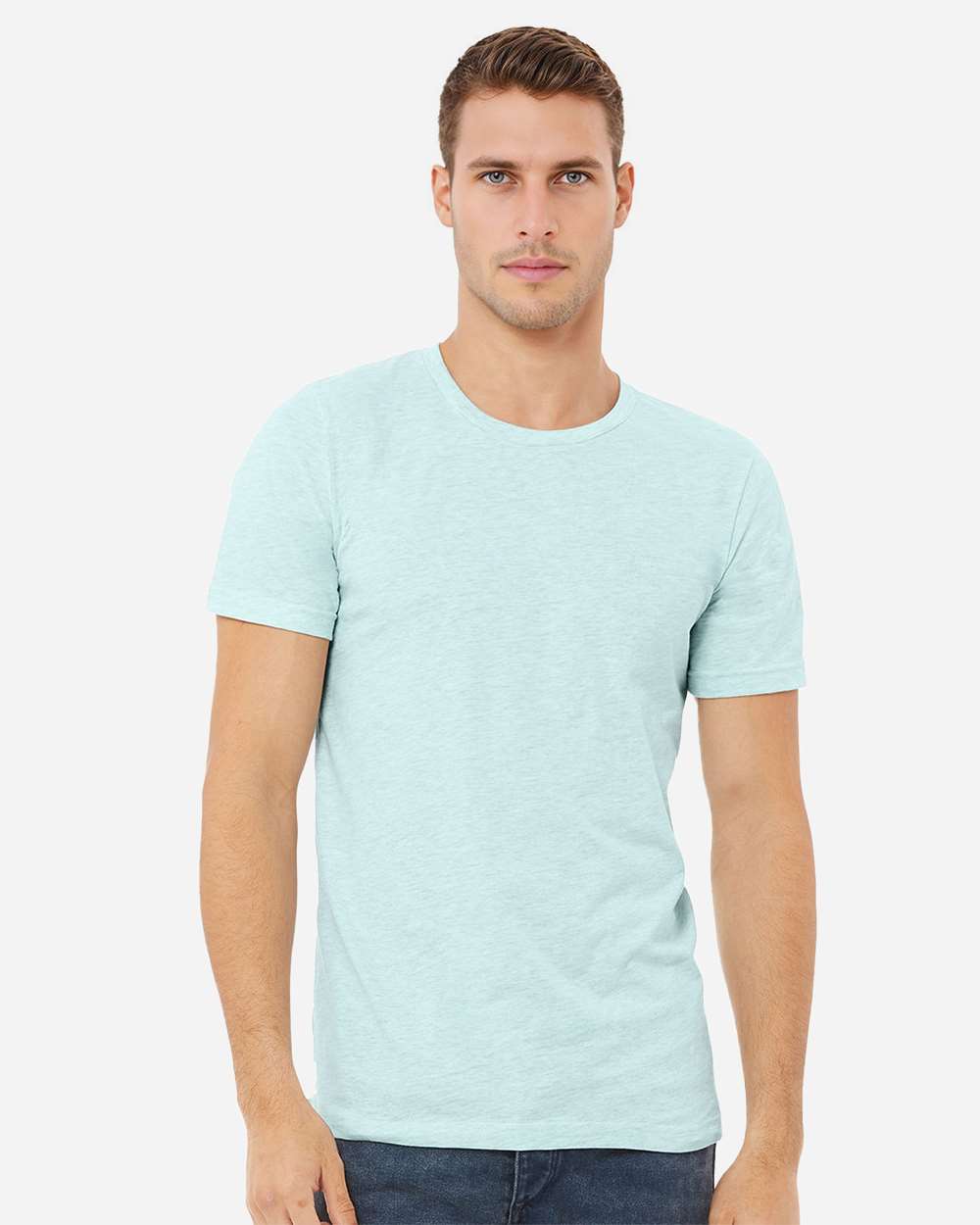 CVC Jersey Tee – 3001CVC – Heather Prism Ice Blue