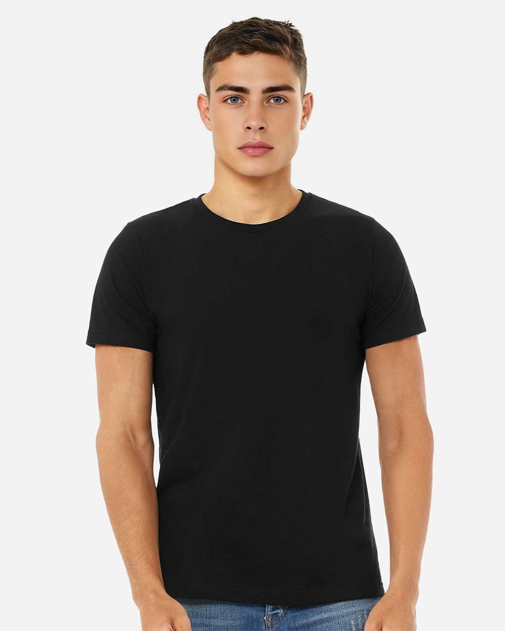 CVC Jersey Tee – 3001CVC – Solid Black Blend