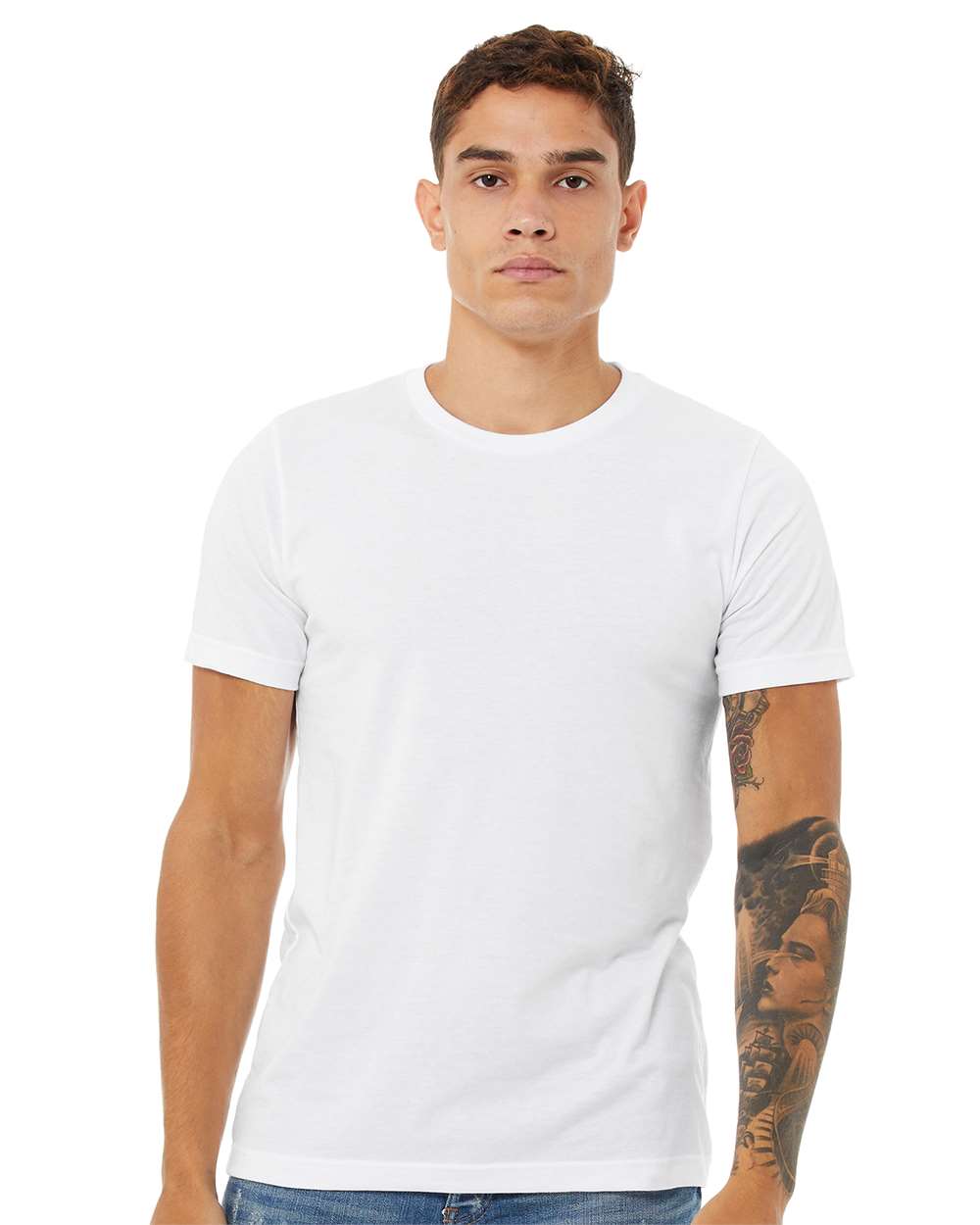 CVC Jersey Tee – 3001CVC – Solid White Blend