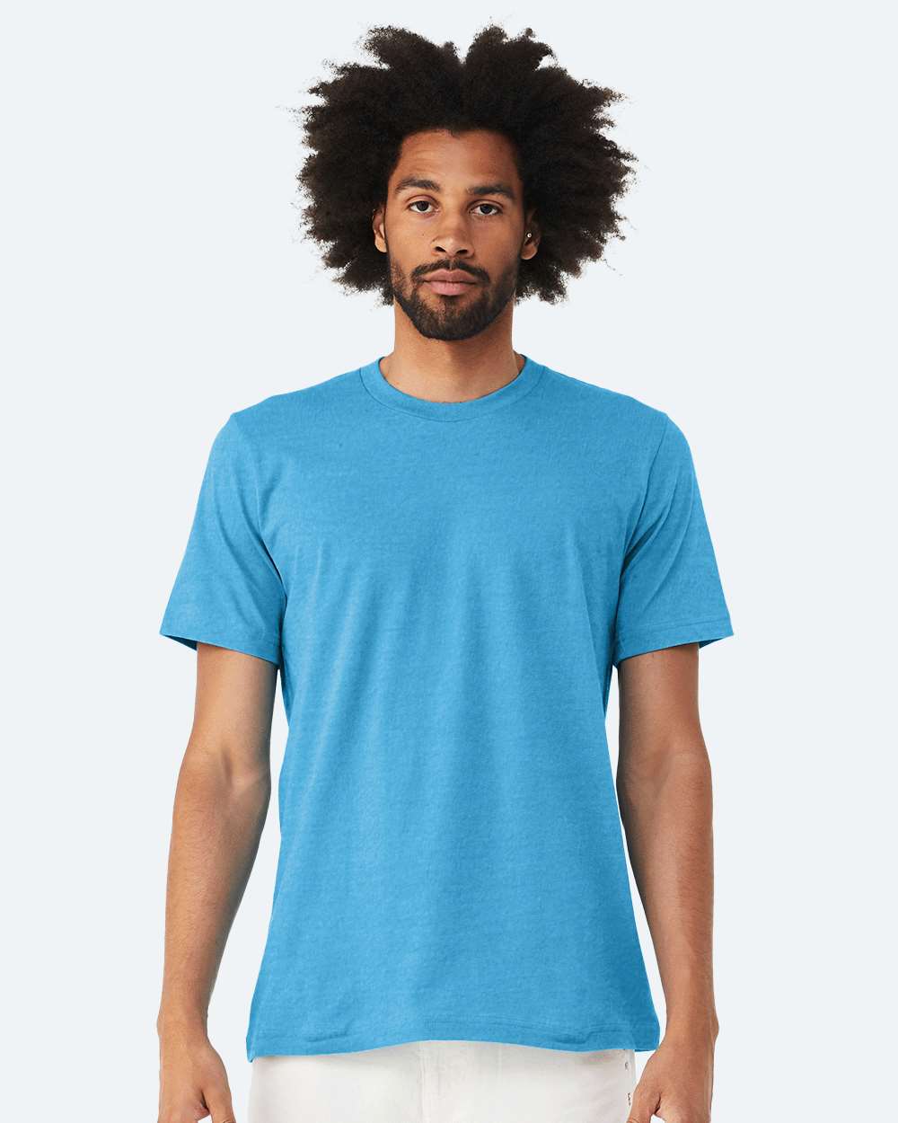 CVC Jersey Tee – 3001CVC – Heather Aqua