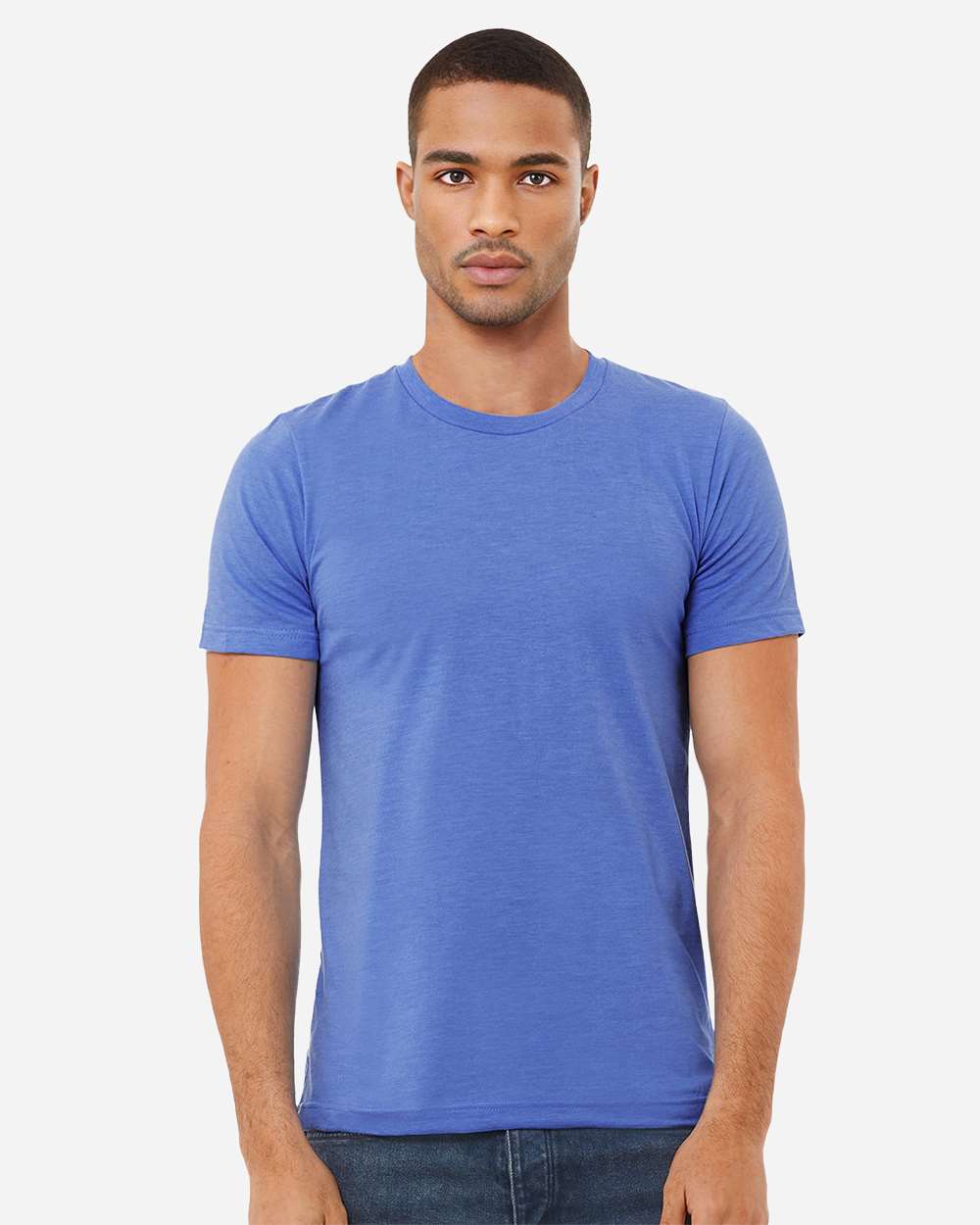 CVC Jersey Tee – 3001CVC – Heather Columbia Blue