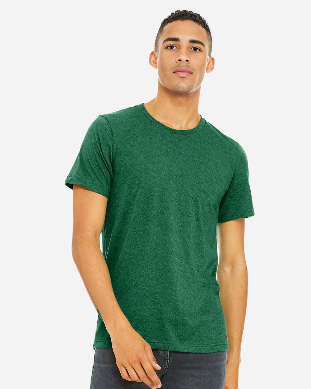 CVC Jersey Tee – 3001CVC – Heather Grass Green