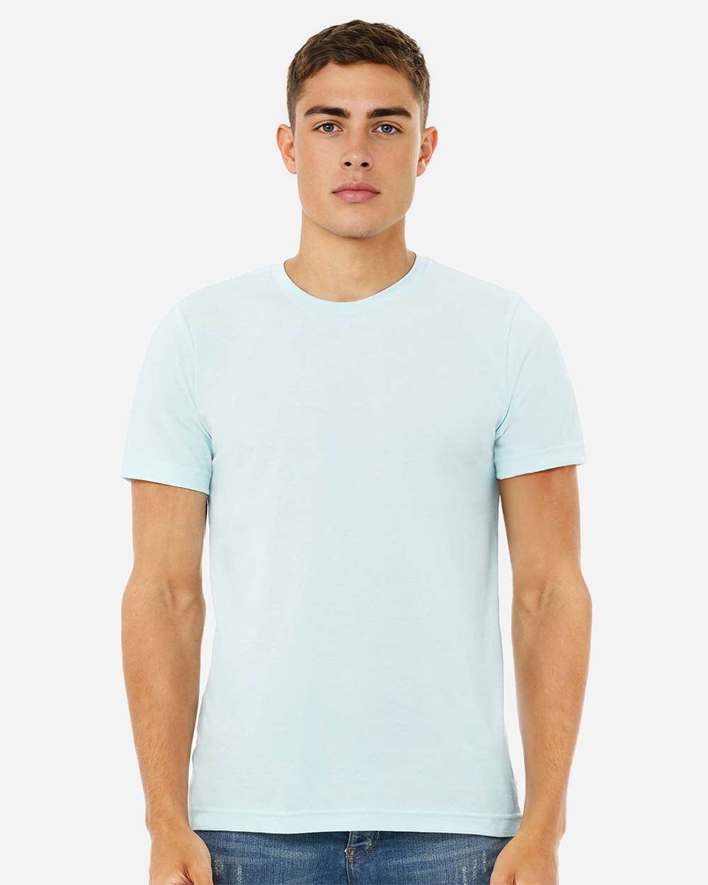 CVC Jersey Tee – 3001CVC – Heather Ice Blue