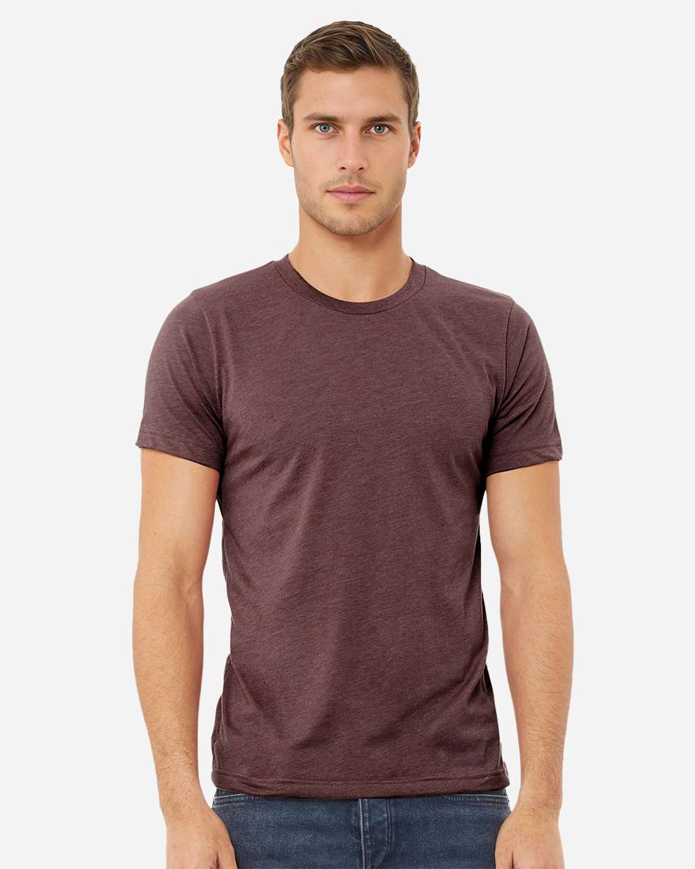 CVC Jersey Tee – 3001CVC – Heather Maroon