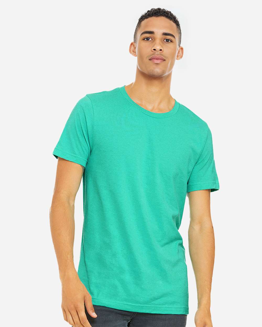 CVC Jersey Tee – 3001CVC – Heather Sea Green