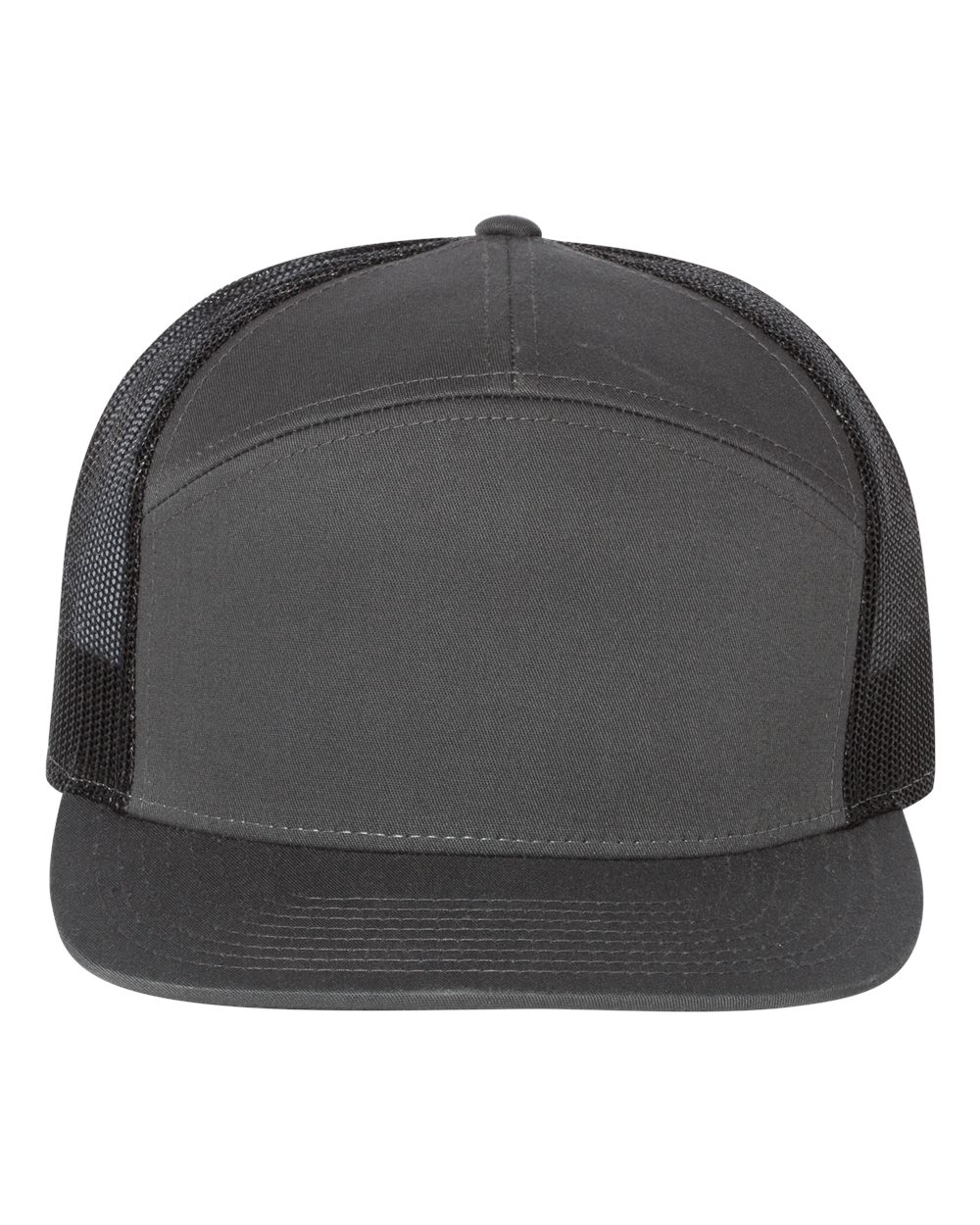 Seven-Panel Trucker Cap – 168 – Charcoal/ Black