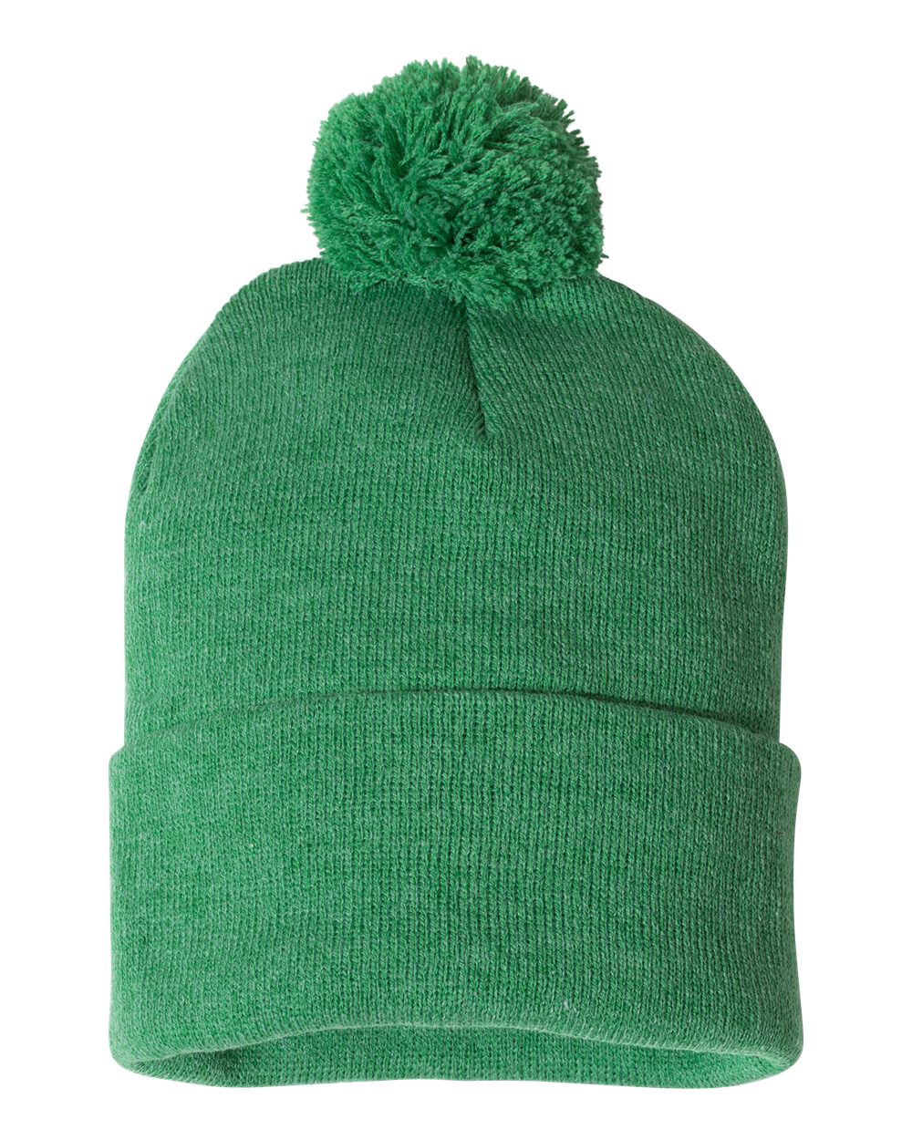 12" Pom-Pom Cuffed Beanie – SP15 – Heather Kelly