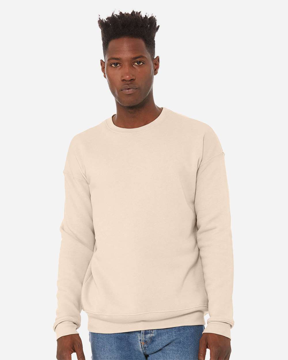 Unisex Sponge Fleece Drop Shoulder Crewneck Sweatshirt – 3945 – Heather Dust