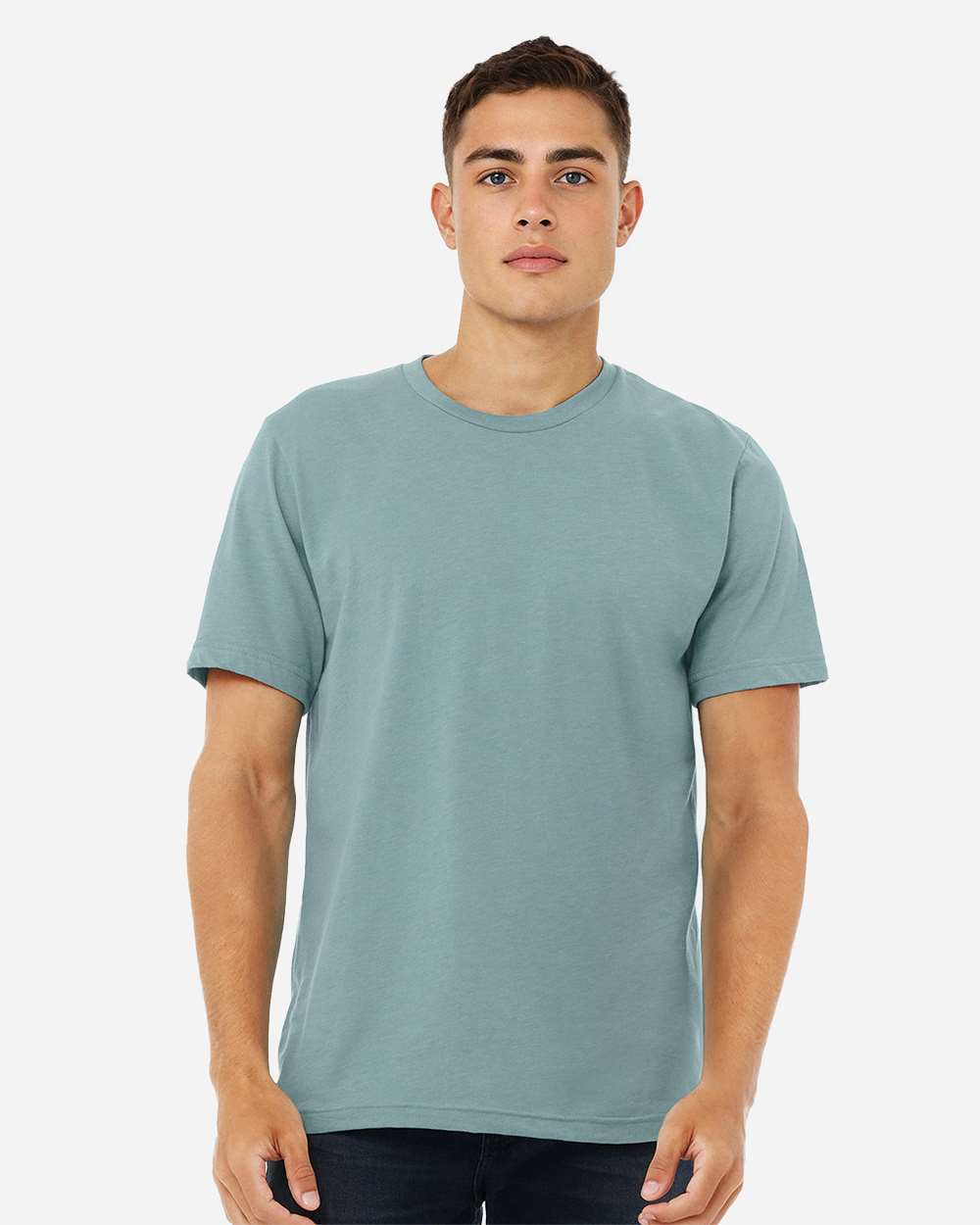 CVC Jersey Tee – 3001CVC – Heather Blue Lagoon