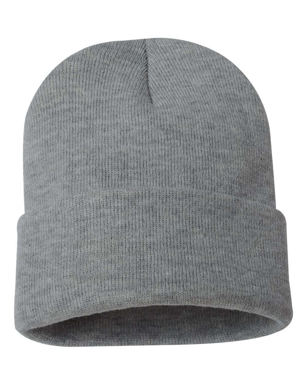 12" Solid Cuffed Beanie – SP12 – Dark Heather Grey