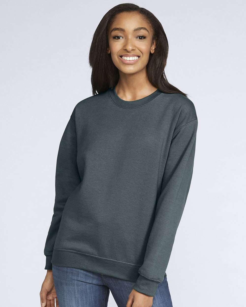 Unisex Softstyle® Midweight Crewneck Sweatshirt – SF000 – Dark Heather