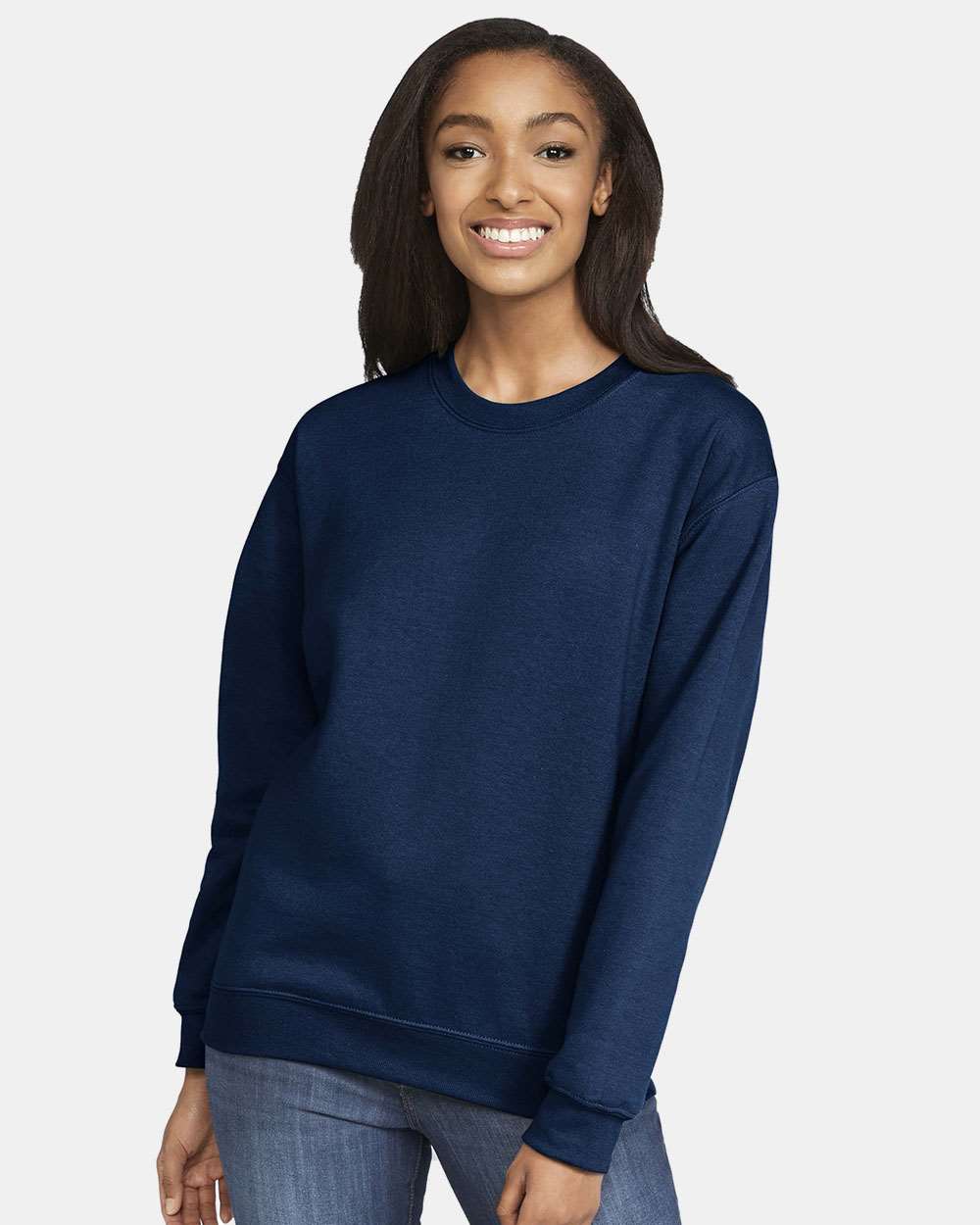 Unisex Softstyle® Midweight Crewneck Sweatshirt – SF000 – Navy
