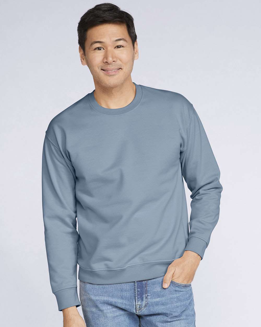 Unisex Softstyle® Midweight Crewneck Sweatshirt – SF000 – Stone Blue