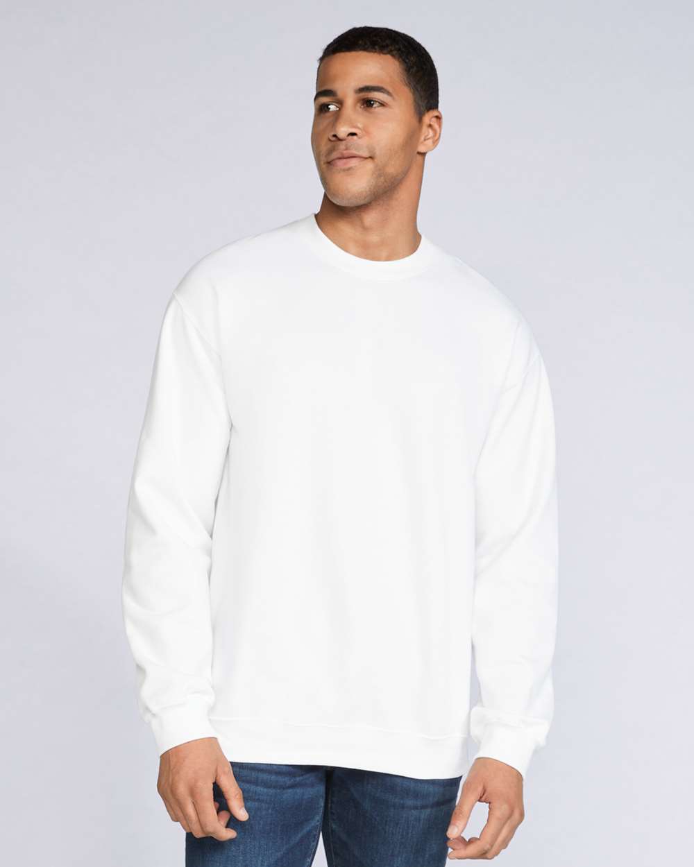 Unisex Softstyle® Midweight Crewneck Sweatshirt – SF000 – White
