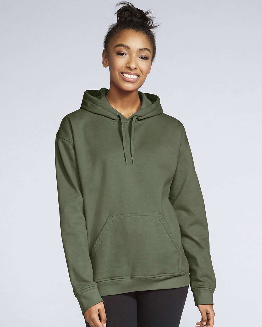 Unisex Softstyle® Midweight Hooded Sweatshirt – SF500 – Military Green