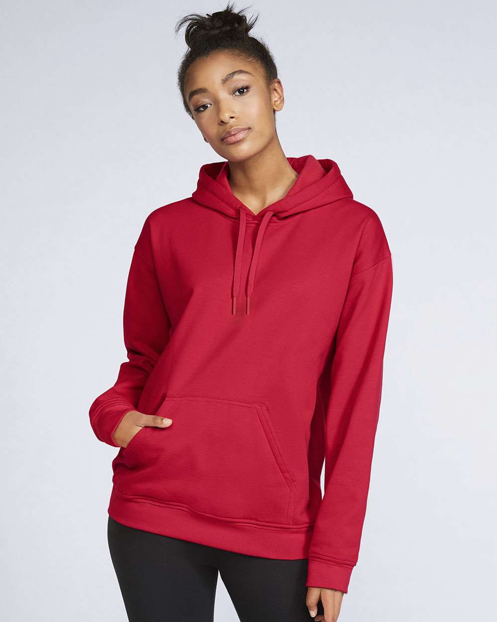 Unisex Softstyle® Midweight Hooded Sweatshirt – SF500 – Red