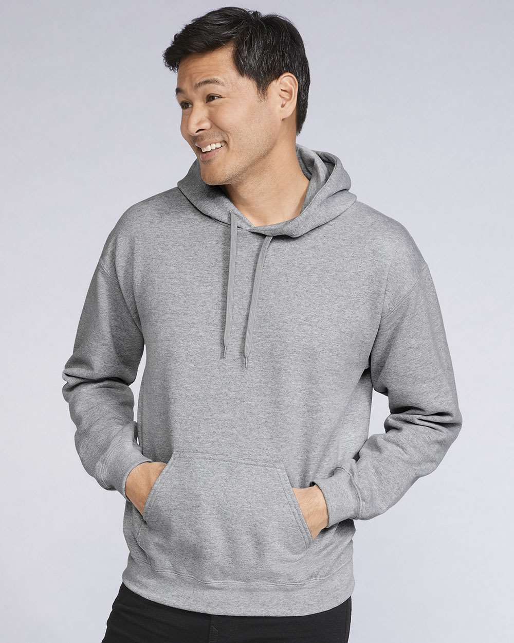 Unisex Softstyle® Midweight Hooded Sweatshirt – SF500 – Sport Grey