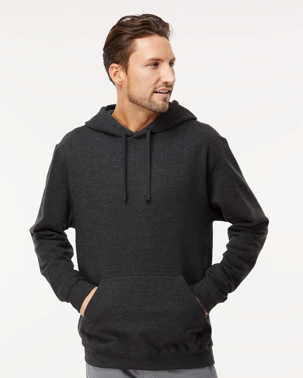 Unisex Pullover Hoodie – 3320 – Jet Black Heather