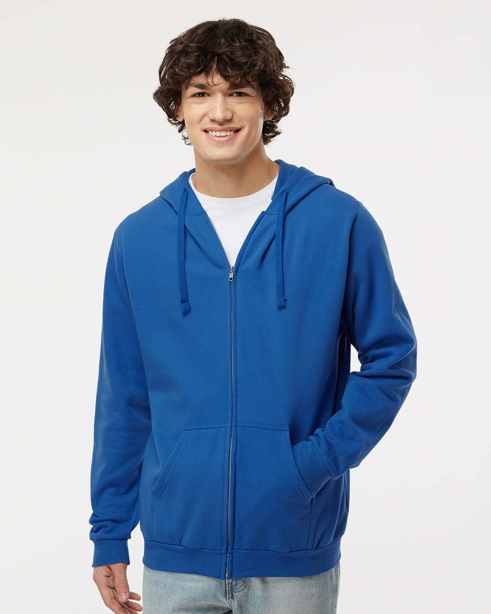 Unisex Zipper Fleece Hoodie – 3331 – Royal